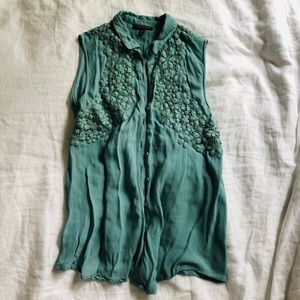 Sheer TOPSHOP Button Down Tank